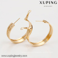 94368 -Xuping Jewelry latest simple graceful gold hoop earring designs for women
